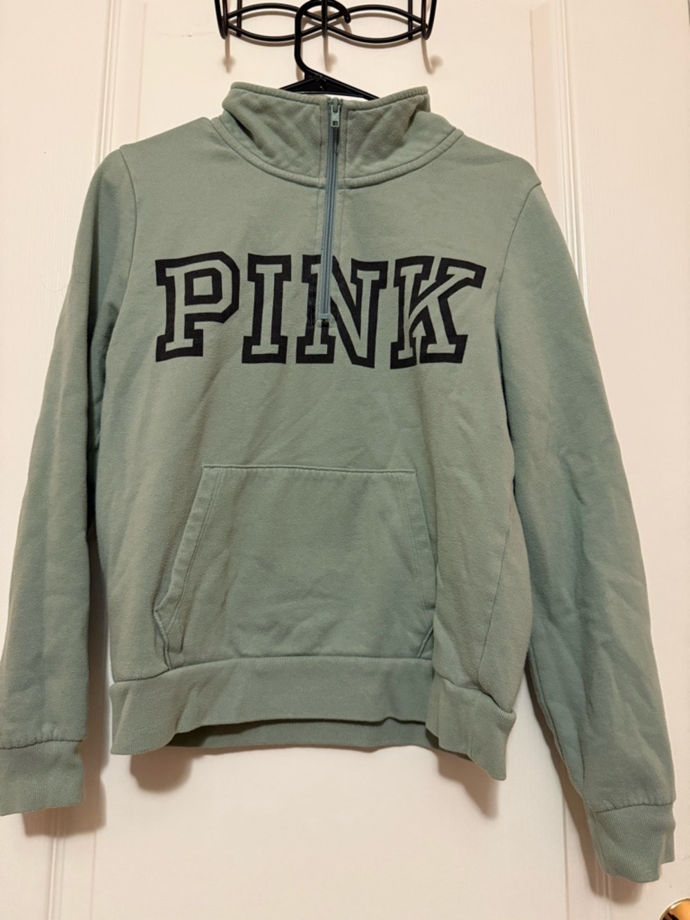 PINK Victoria's Secret Light Sage Half-Zip Pullover